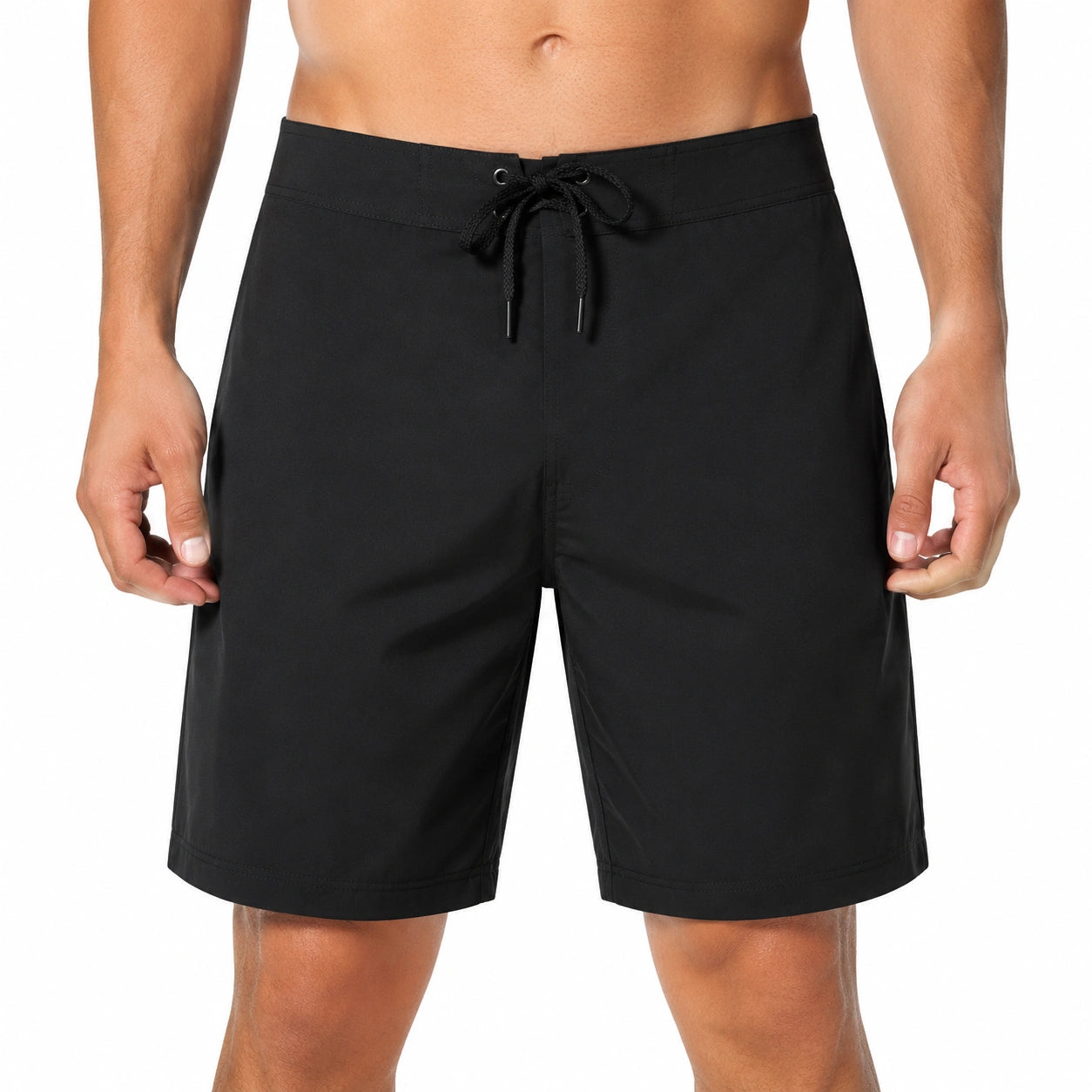 Herren Badehose XL Schwarz mit Kordelzug für Schwimmen