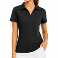 Damen Poloshirt Größe M Schwarz Kurzarm mit Kragen