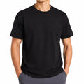 Herren T-Shirt XL Schwarz aus Textil mit Rundhalsausschnitt und kurzen Ärmeln