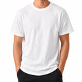 Herren T-Shirt XL Weiß Kurzarm Rundhals Freizeit