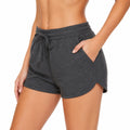 Damen Sweatshorts Größe S dunkelgrau mit elastischem Bund und Taschen
