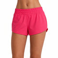 Damen Sportshorts Größe L aus Synthetik Pink mit elastischem Bund für Training