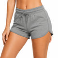 Damen Shorts Größe L aus grauem Sweatstoff mit elastischem Bund für Freizeit und Sport