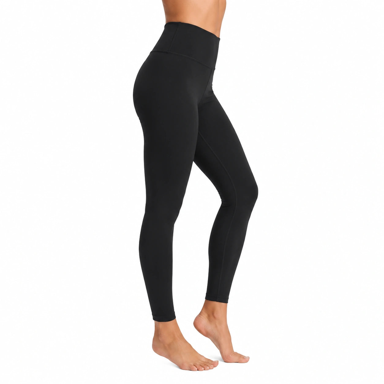 Damen Leggings Größe M Schwarz mit hohem Bund für Sport und Freizeit